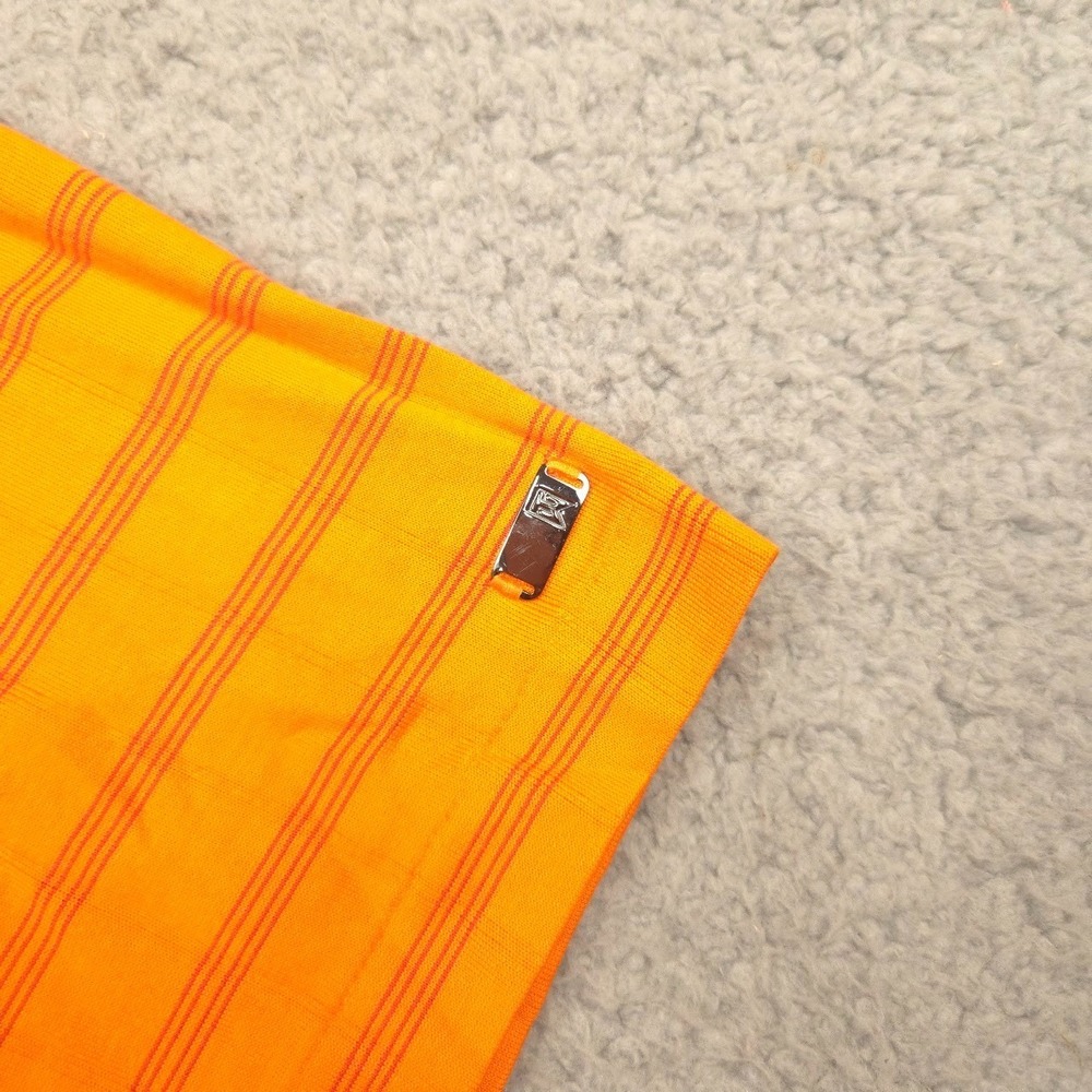Nike Tiger Woods Collection Polo Mens XL Orange Stripe Dri-FIT Golf Shirt - Picture 6 of 13